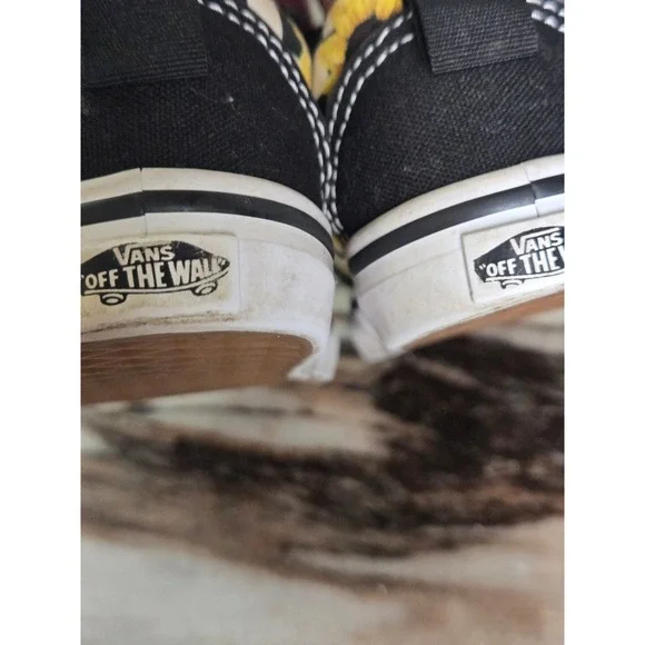 Vans Old Skool V Toddler Sunflower Checkerboard Black Sneakers Size 7.0 US - Picture 4 of 11